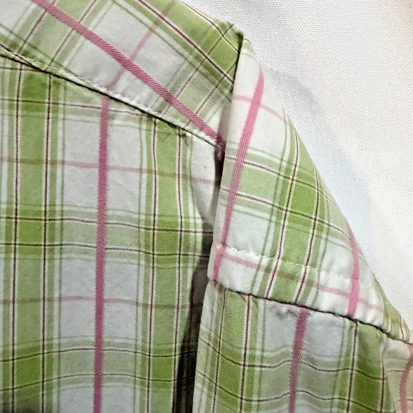 Wrangler George Strait Cowboy Cut Plaid Button Shirt Pearl Snap Western Men's XL - Picture 4 of 7